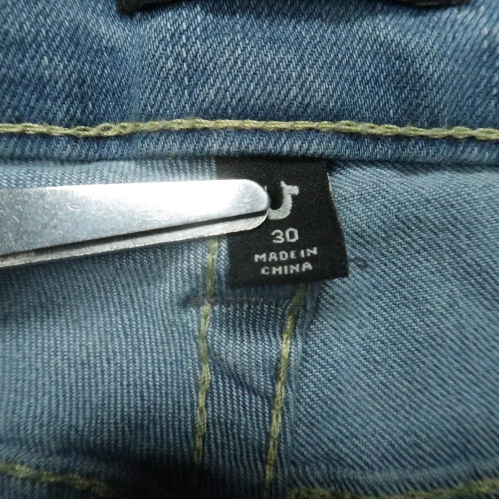 True Religion Jeans Mens‎ 30x34 Light Blue Ricky Relaxed Straight Stretch